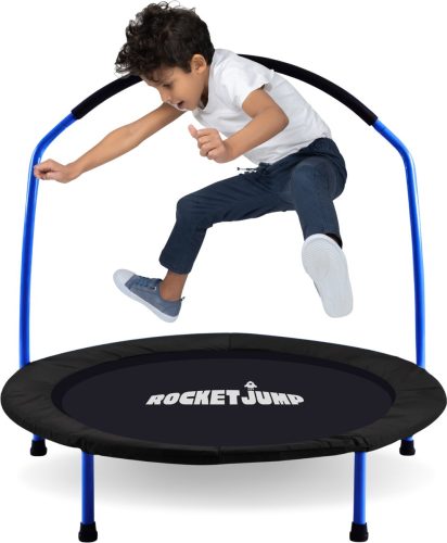 RocketJump MS91 Kinder Trampoline – Mini Trampoline 91 cm – Zwart review veilig springen kindertrampoline