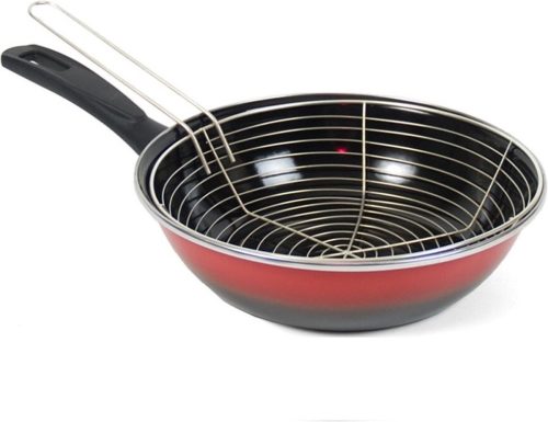 Rvs/emaille frituurpan/friteuse review: frituren op gasstel