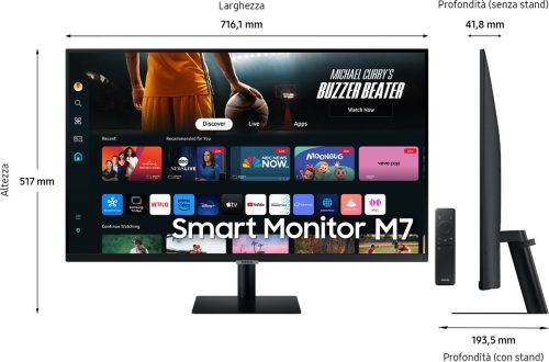 Samsung M7 S32dm700uu 32´´ 4k Va Led Monitor Transparant test hdr