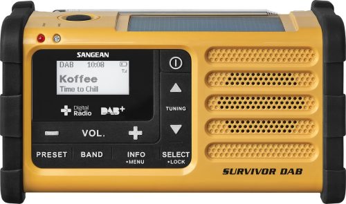 Sangean MMR-88 DAB+/FM Noodradio – Met Zonnepaneel en Dynamo – Geel test: noodstroom in noodpakket