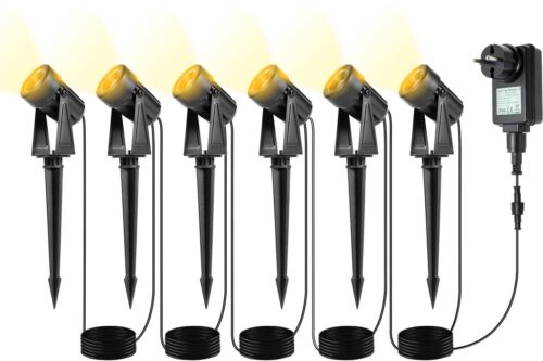 Set van 6 LED Tuinspot met Grondspies Warm Wit test tuinpad IP65