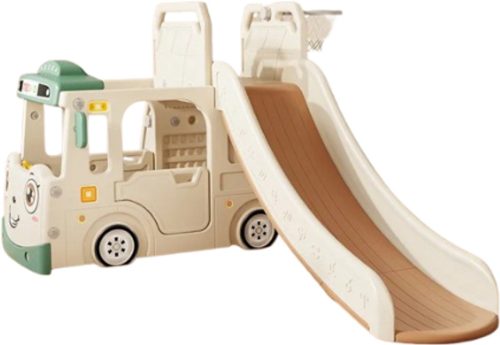 Speeltoestel Peuter Busje Robuust Crème/Beige met glijbaan review