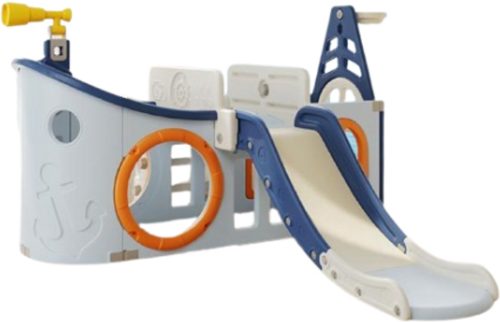 Speeltoestel/Speelhuis/Speelboot Blauw met glijbaan review veilig