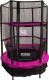 SPRING Trampoline – 140 cm met veiligheidsnet – Black Edition – roze rand review: veilig springen, ideale tuintrampoline