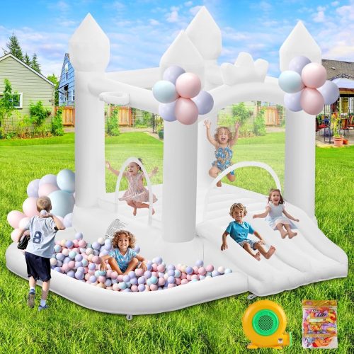 Springkasteel met dubbele glijbaan voor kinderen test kinderfeest