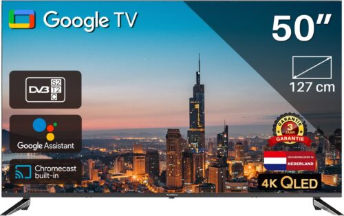 TeeView 50 inch QLED TV review: 4K beeld en Google TV