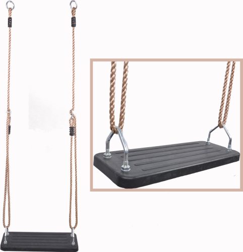 Test IMPAQT Schommel zitje rubber (stalen inlegplaat) Zwart tuin