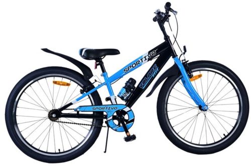 Test Volare Sportivo Kinderfiets – Jongens – 24 inch – Zwart Blauw – Twee Handremmen: veiligheid bij schoolritten