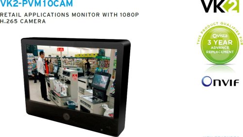 Test Zelfscan kassa confrontatie Monitor met camera VK2-PVM10CAM