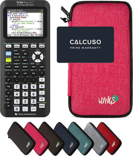 TI-84 Plus Ce -T Python Edition incl. WYNGS Beschermhoes Roze – Grafische Rekenmachine – Basis Pakket review: ideaal voor Python-programmeren