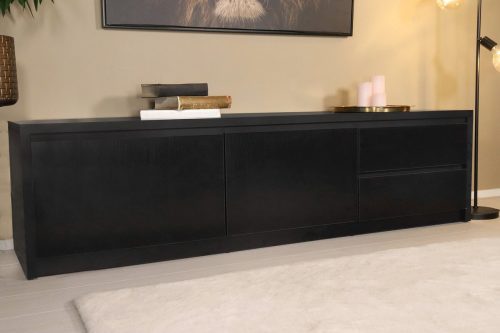 Tv meubel melamine Cassie zwart 200cm review: duurzaam tv kast