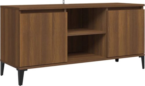 vidaXL – Tv-meubel – met – metalen – poten – 103,5x35x50 – cm – bruin – eikenkleur review: ruimtebesparend woonkamermeubel
