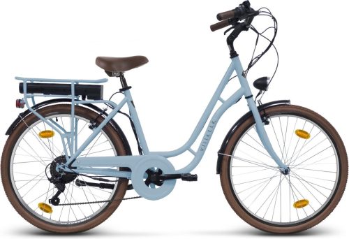 Villette Vintage retro elektrische fiets blauw review: accuduur