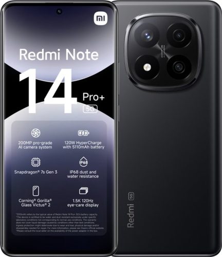 Xiaomi Redmi Note 14 Pro+ – 5G – 12GB/256GB – Midnight Zwart test