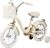 Yar Biky Meisjesfiets – 12 inch – Kinderfiets met Zijwielen & Stuurtas – Beige review: stabiel leren fietsen en veiligheid