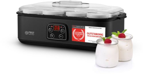 Yoghurtmaker met 8 glazen potjes van 180 ml – 1,4 L – instelbare temperatuur – LED-display – automatische uitschakeling – Grijs review: huisgemaakte yoghurt, gezonde voeding